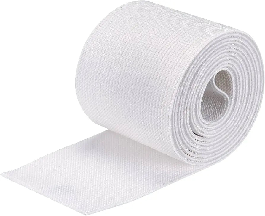 Бял широк тъкан ластик 7 см WE 0070 – здрав и стегнат ластик с Oeko-Tex сертификат Ластици