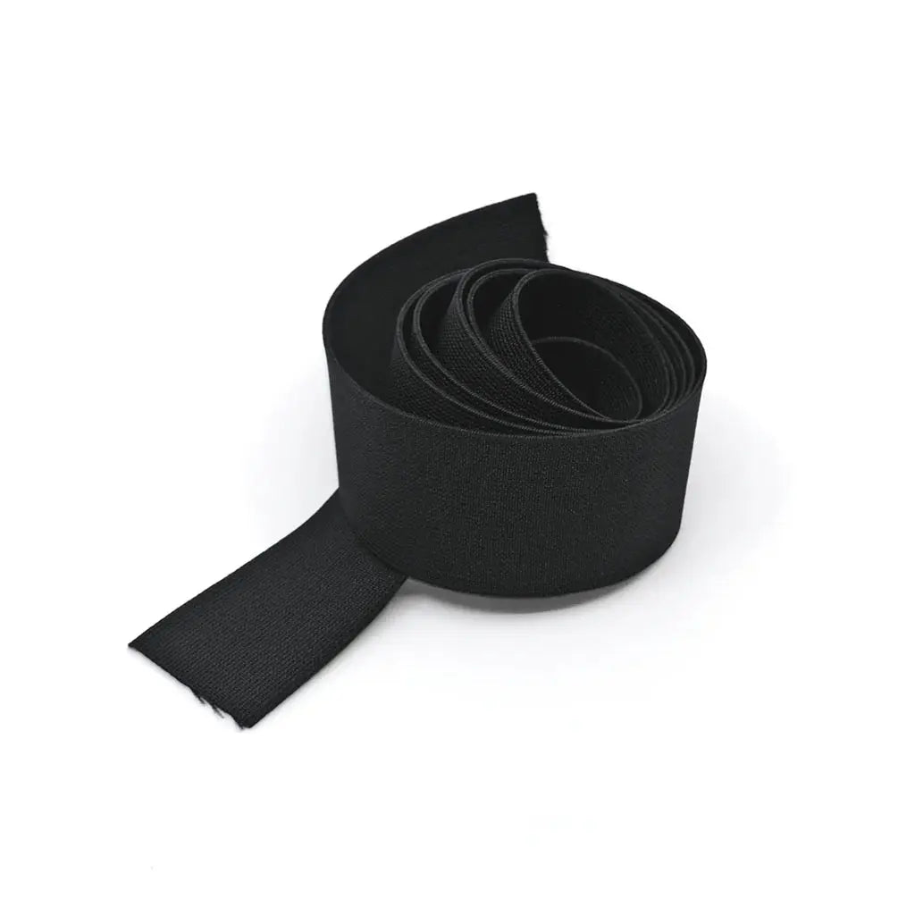 Черен широк тъкан ластик 7 см WE 1070 – здрав и стегнат ластик с Oeko-Tex сертификат - Копчета България