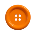 Оранжеви полиестерни копчета PB0001 / 9мм - 33мм