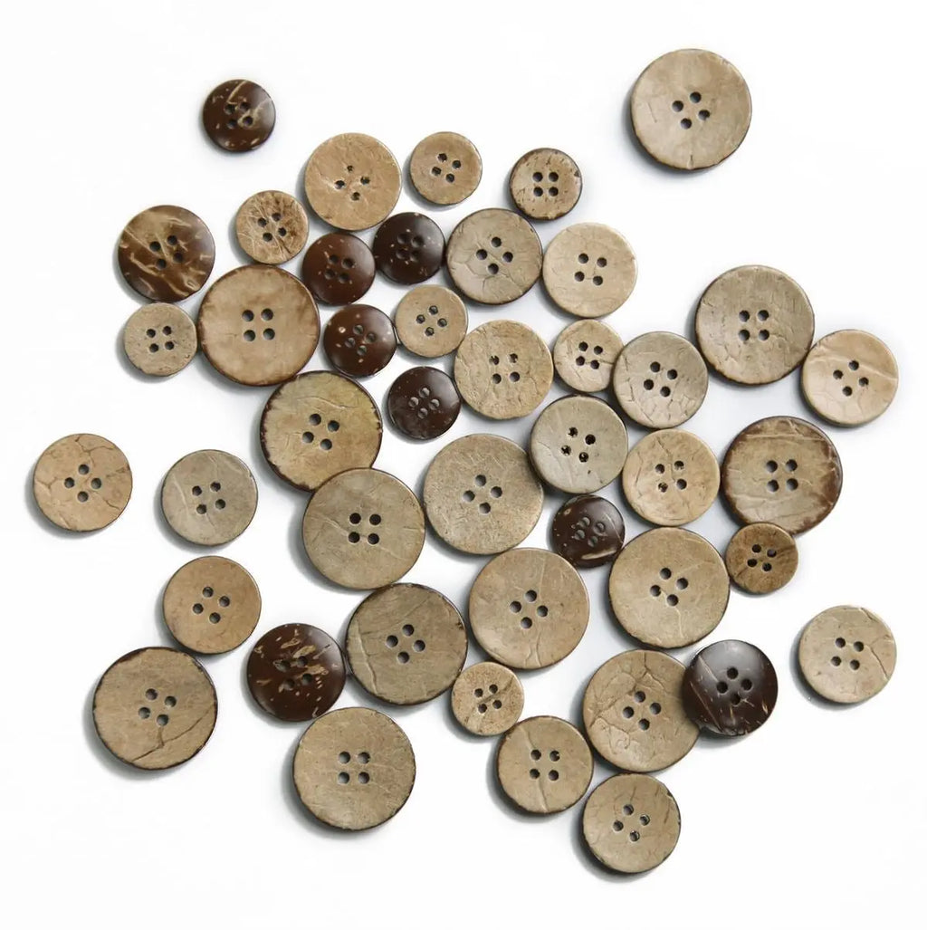 Кокосови копчета - 4 дупки Копчета