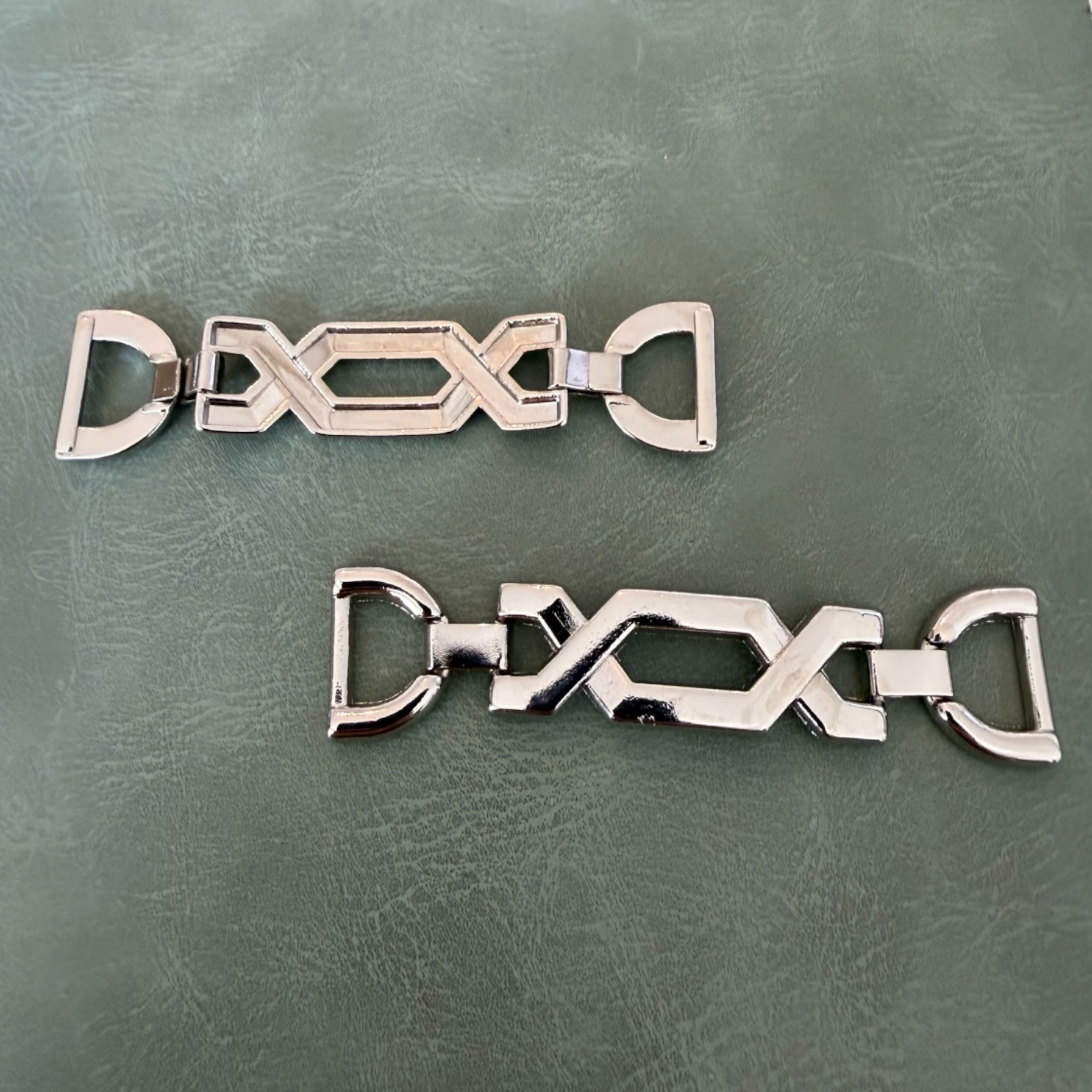 Метална катарама Е-2173 Никел 1 см – Уникална форма за дрехи, бански и обувки Катарами