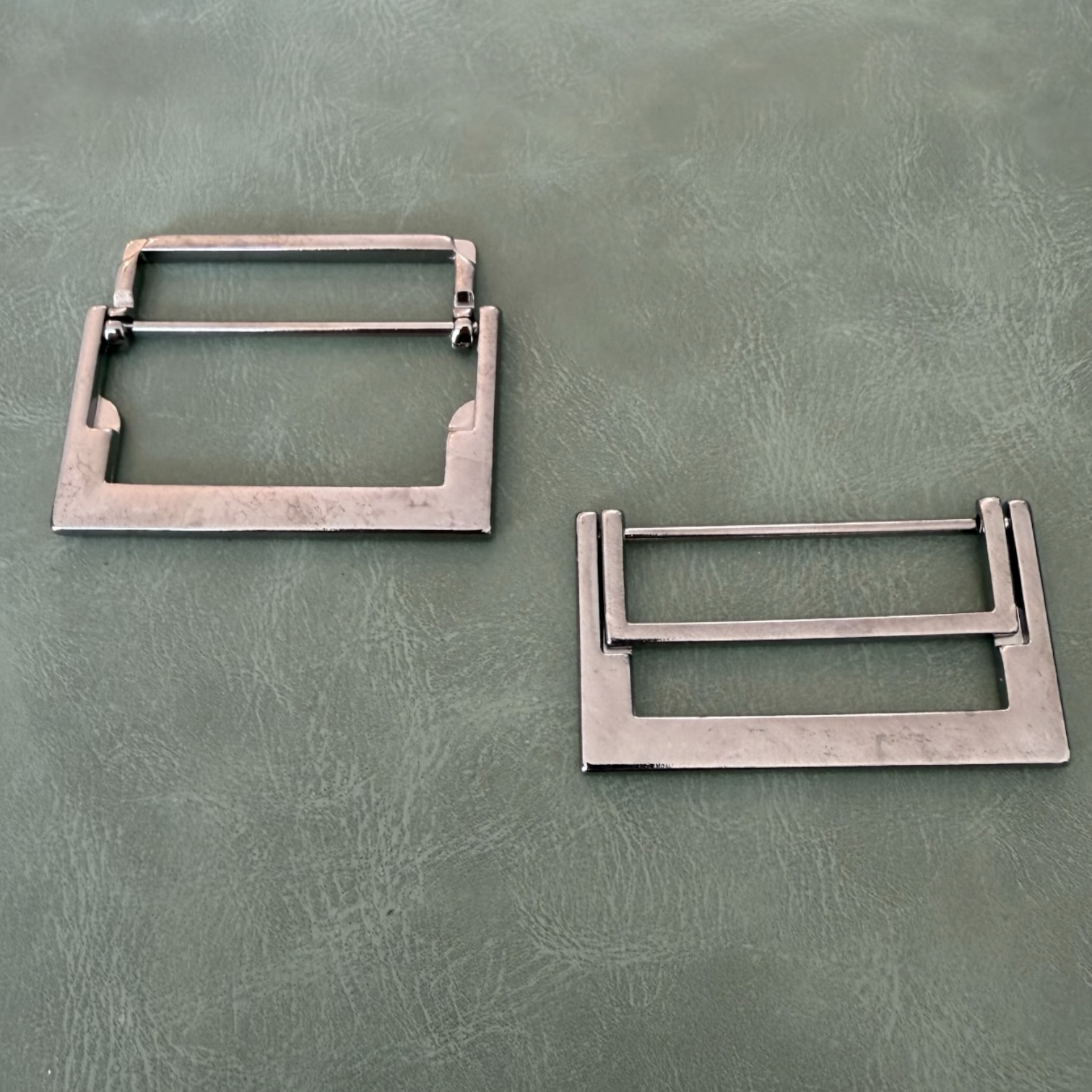 Метална катарама Е-2309 Gun Metal 4 см – Правоъгълна катарама за колани и дрехи, Премиум качество Катарами