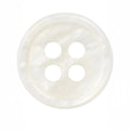 Бели седефени копчета за ризи от полиестер PB 1001 – 9 мм, 10 мм, 11.5 мм, 12.5 мм Копчета