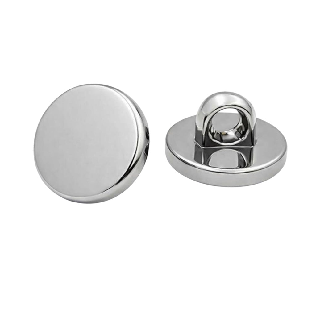 Сребърни метални копчета за риза - PB1004 - Плоски Копчета